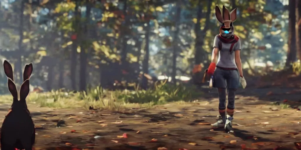 Image similar to a rabbit in the video game life is strange