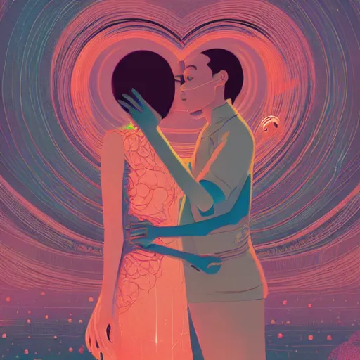 Image similar to unconditional love, by James Gilleard and Victo Ngai