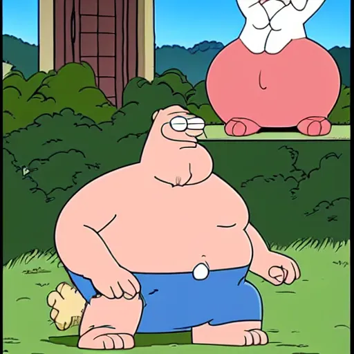 Prompt: Big Chungus in family guy