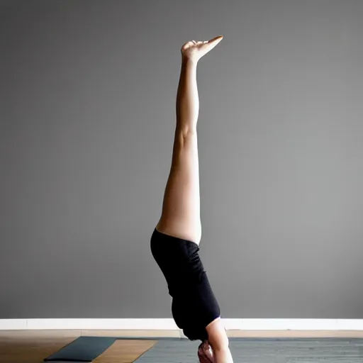 Image similar to handstand yoga pose realistic photography