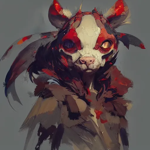 Image similar to concept art of anthropomorphized animal, highly detailed painting by dustin nguyen, akihiko yoshida, greg tocchini, 4 k, trending on artstation, 8 k