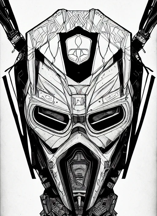 Image similar to symmetry concpet art, full shot, traditional ink, sketch, of deathshot, line sketch, intricate, elegant, highly detailed, monochrome, digital painting, artstation, concept art, sharp focus, illustration, art by borderlands 3 and peter polach