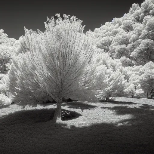 Image similar to a flower in infrared