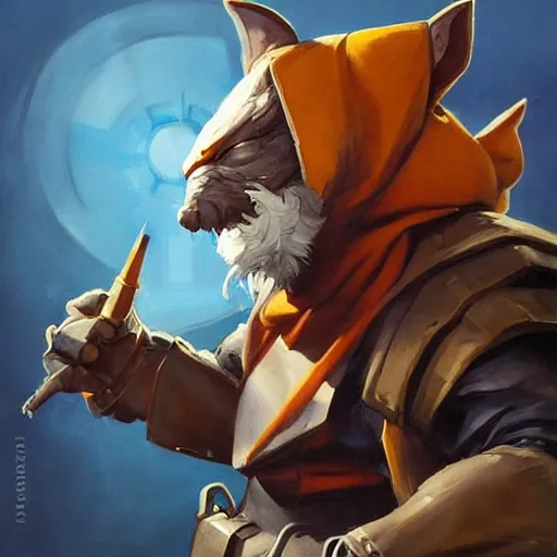 Image similar to greg manchess portrait painting of master splinter as overwatch character, medium shot, asymmetrical, profile picture, organic painting, sunny day, matte painting, bold shapes, hard edges, street art, trending on artstation, by huang guangjian and gil elvgren and sachin teng