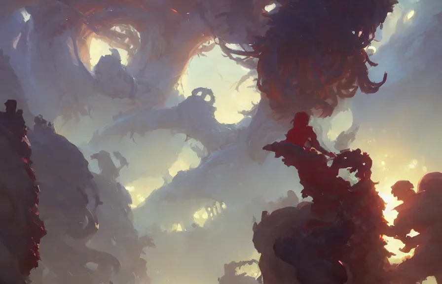 Image similar to greg manchess concept art of the polyp dimension, key visual, ambient lighting, highly detailed, digital painting, artstation, concept art, sharp focus, by makoto shinkai and akihiko yoshida and hidari and wlop and greg rutkowski