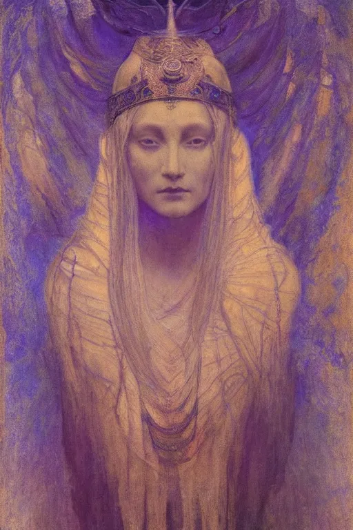 Prompt: goddess of the frozen earth, by Annie Swynnerton and Nicholas Roerich and jean delville, dramatic cinematic lighting , ornate headdress , flowing robes, lost civilizations, smooth, sharp focus, extremely detailed