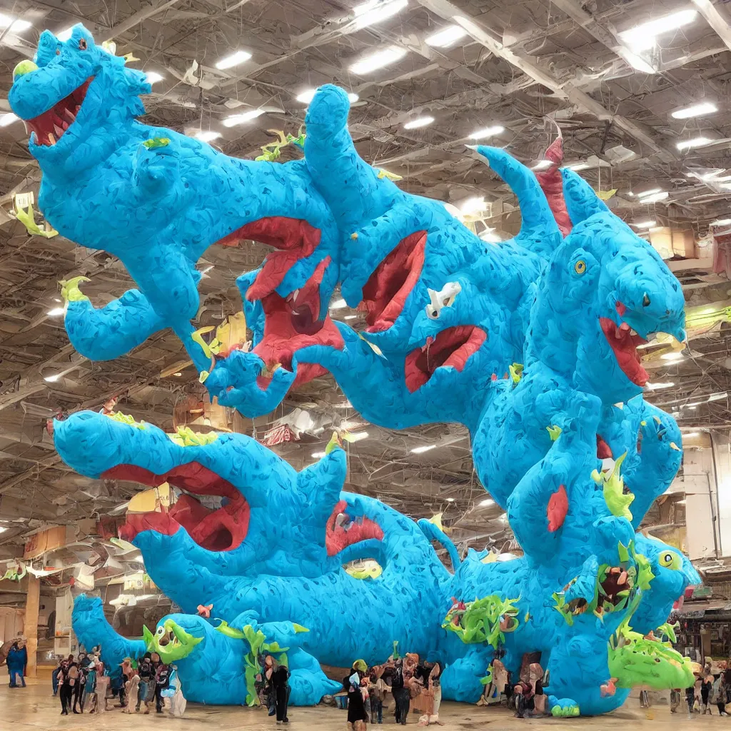 Image similar to wacky inflatable godzilla