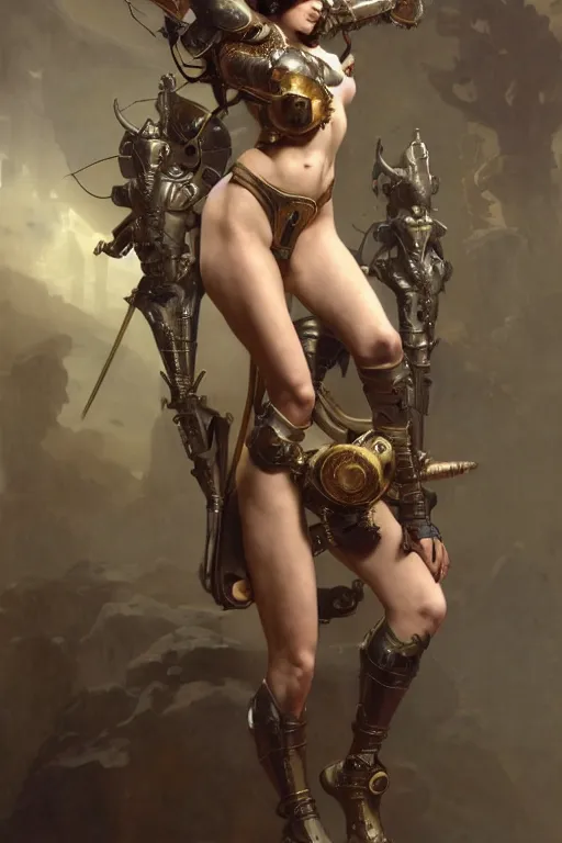 Image similar to Mystical Anubis, Regal, Realistic, Refined, full portrait of a beautiful female Cyborg Valkyrie Warrior, Detailed Digital Art, Oil Painting, William-Adolphe Bouguereau, Steampunk, Walt Disney (1937), dynamic lighting, very very very very very beautiful, character illustration by François Boucher, Highly Detailed, Cinematic Lighting, Unreal Engine, 8k, HD