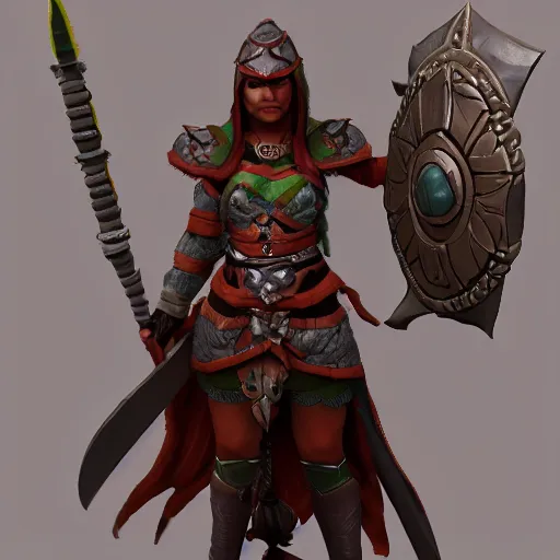 Image similar to Elf warrior, Marmoset Toolbag render, 4K