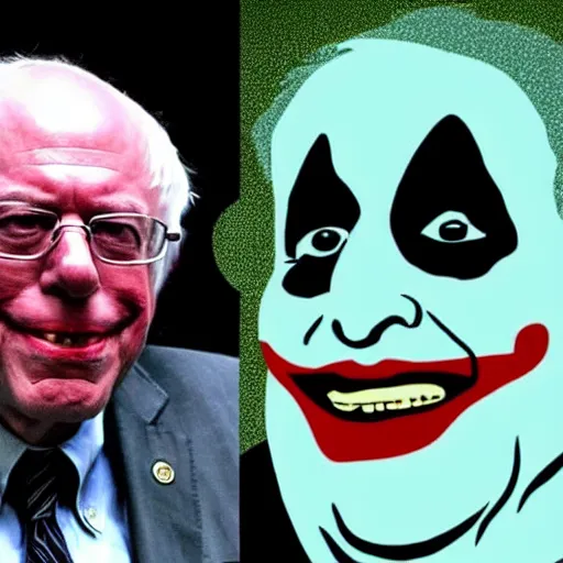 Prompt: Bernie Sanders as The Joker