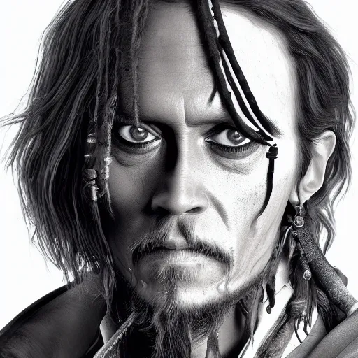 Prompt: Willem Dafoe is Jack Sparrow, hyperdetailed, artstation, cgsociety, 8k