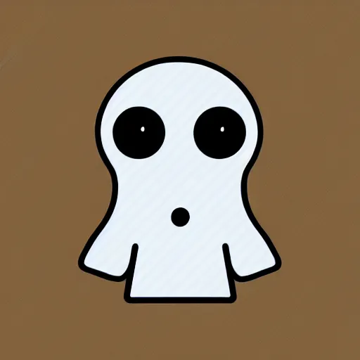 Image similar to a cute ghost, digital art, iconic icon, 2 d vector logo, cartoon, t - shirt design