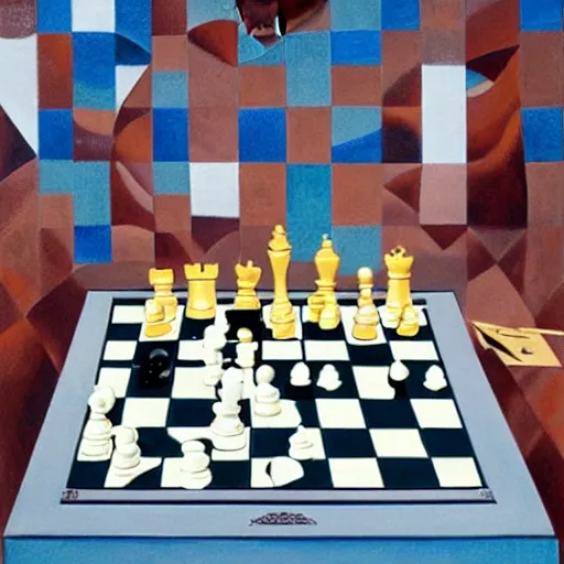 Prompt: highly detailed painting of magnus carlsen playing chess, sandro botticelli