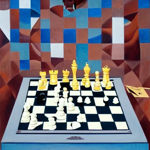 highly detailed painting of magnus carlsen playing