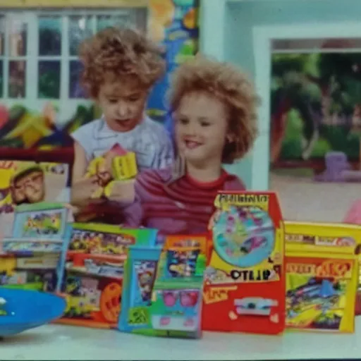 Prompt: vhs footage of an 8 0 s creatacrittles toy commercial