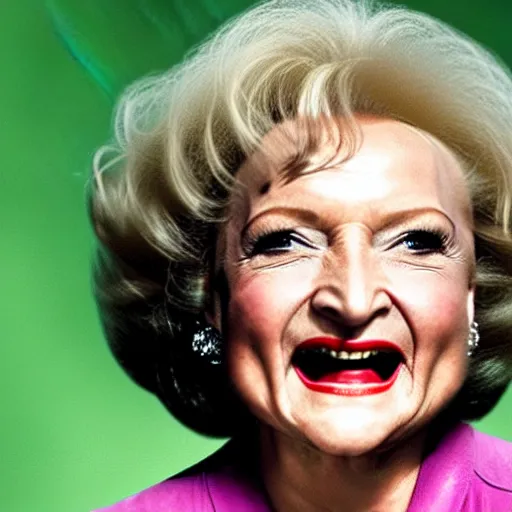 Prompt: betty white as the hulk