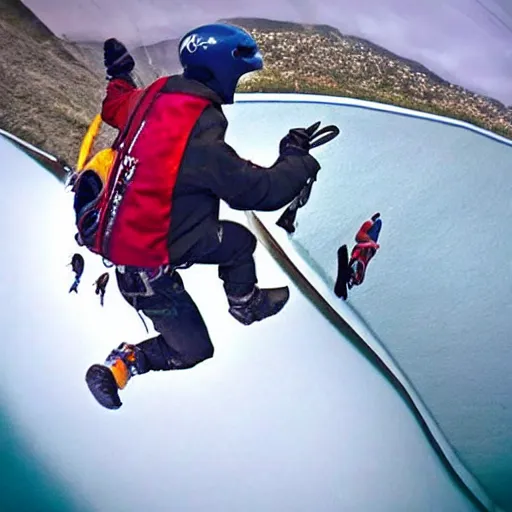 Prompt: epic award winning gopro extreme sports photography