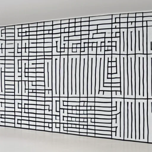 Prompt: sol lewitt wall drawing in pencil