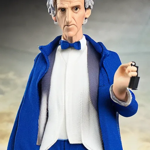 Image similar to the new doctor who action figure, product photo, studio lighting