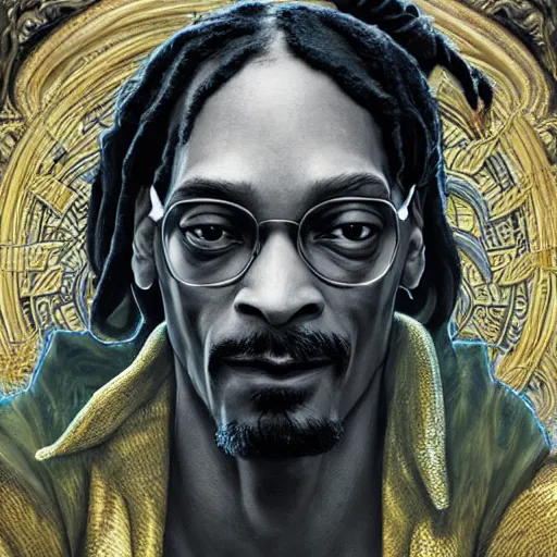 Image similar to Snoop Dogg as a cartoon character, D&D, fantasy, intricate, cinematic lighting, highly detailed, digital painting, artstation, concept art, smooth, sharp focus, illustration, art by Akihiko Yoshida, Greg Rutkowski and Alphonse Mucha