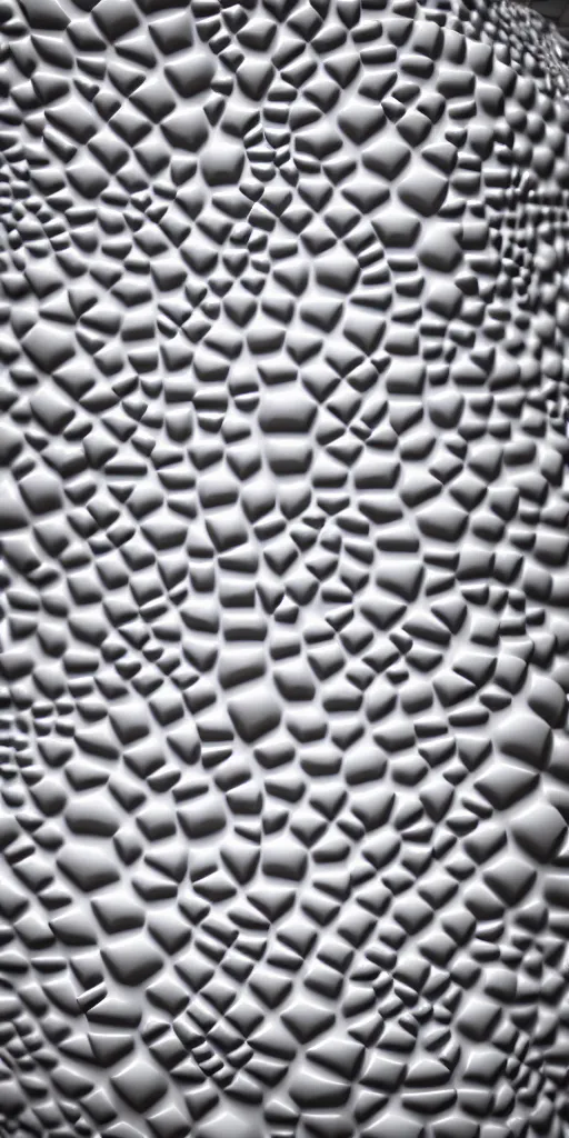 Image similar to a 3 d render of an organic pattern of molecular bindings, made of white plastic, on a dark background, depth of field, by etienne - louis boullee and frank gehry, hyper realistic, 4 k, unreal engine, raytracing, trending on artstation