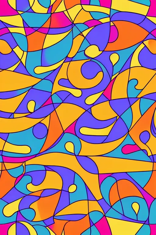 Prompt: seamless 2 d pattern of abstract musical instruments, highly detailed, designed by tarsila do amaral and henri matisse, graphic design, 8 k, 4 k