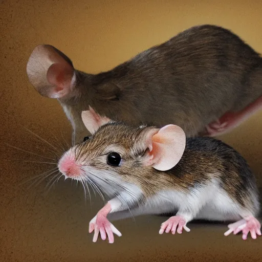 Prompt: a research conducts a laboratory study with mice, photograph, concept art, digital art