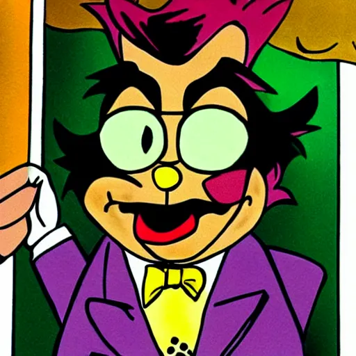 Image similar to Garfield as the Joker