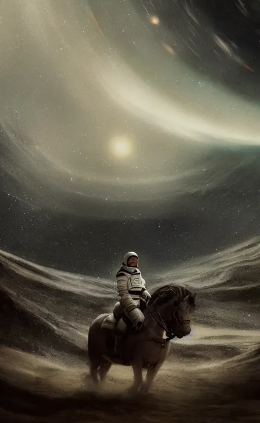 Prompt: a beautiful shot of the movie interstellar by rembrandt, featured on artstation