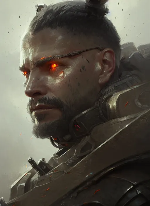 Image similar to portrait epic armored war commander killed by a sword. highly detailed, digital painting, concept art, smooth, sharp focus, illustration, art by greg rutkowski