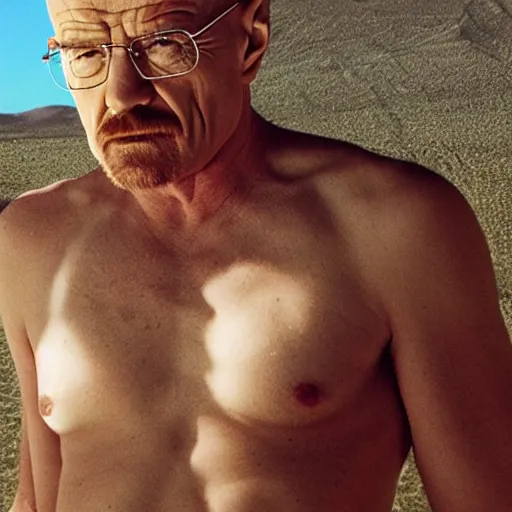 Image similar to walter white wearing a bikini