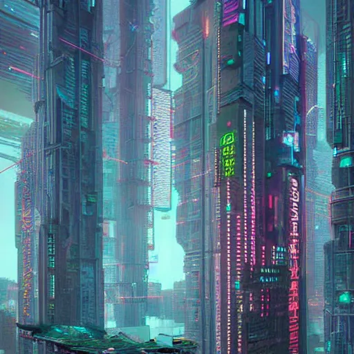 Image similar to shenzhen, cyberpunk, by beeple