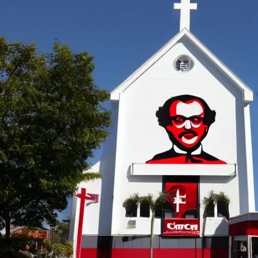 Image similar to church that resembles a kfc restaurant