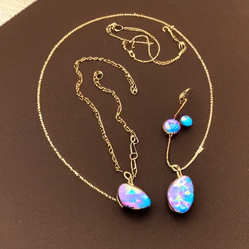 Image similar to dark opal galaxy jewellery