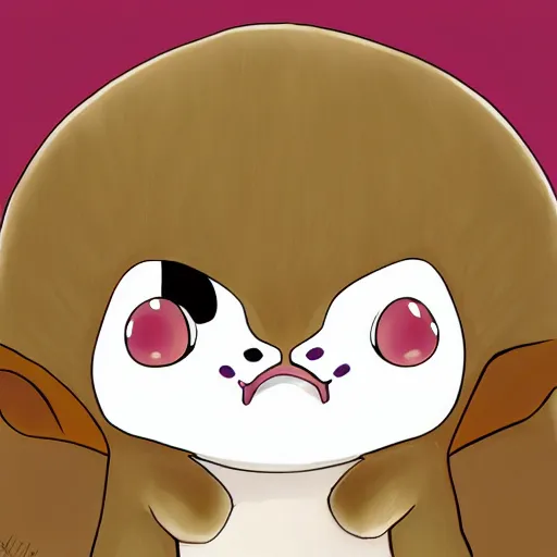 Image similar to furret, the ferret pokemon. adorable eyes, high quality and detail digital art