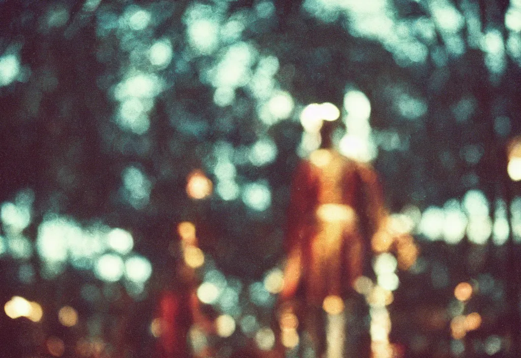 Image similar to lomo photo of stannis baratheon, cinestill, bokeh, out of focus, day, dramatic lighting