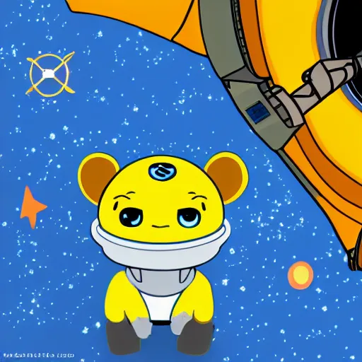 Prompt: cute chibi moe anthropomorphism of james webb space telescope, anime style, jwst, anime, space telescope, anime art