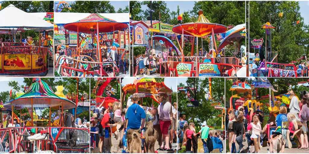 Image similar to fair rides petting zoo grizzly focus photography