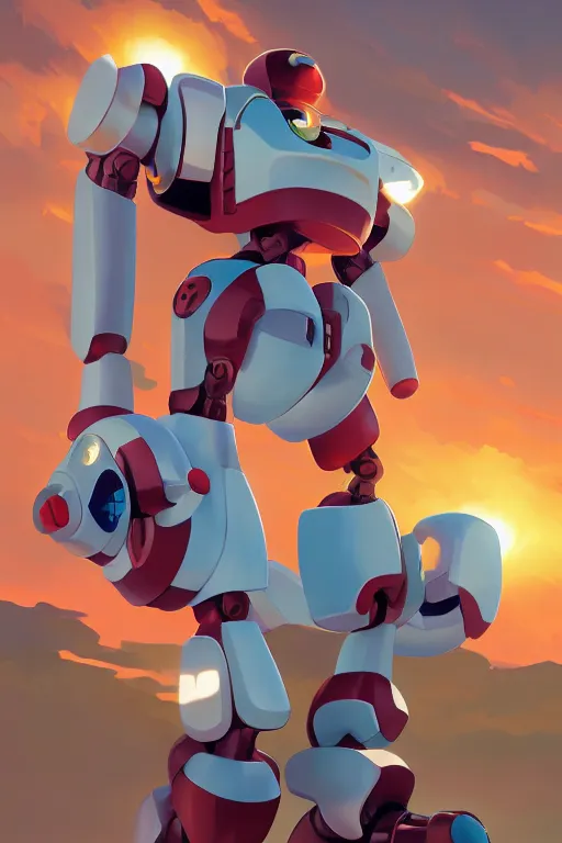 Image similar to metabots medabots medarotto medarot robot minimalist comics, behance hd by jesper ejsing, by rhads, makoto shinkai and lois van baarle, ilya kuvshinov, rossdraws global illumination ray tracing hdr radiating a glowing aura