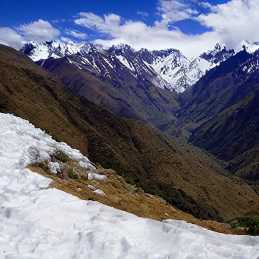 Prompt: cordillera de los andes