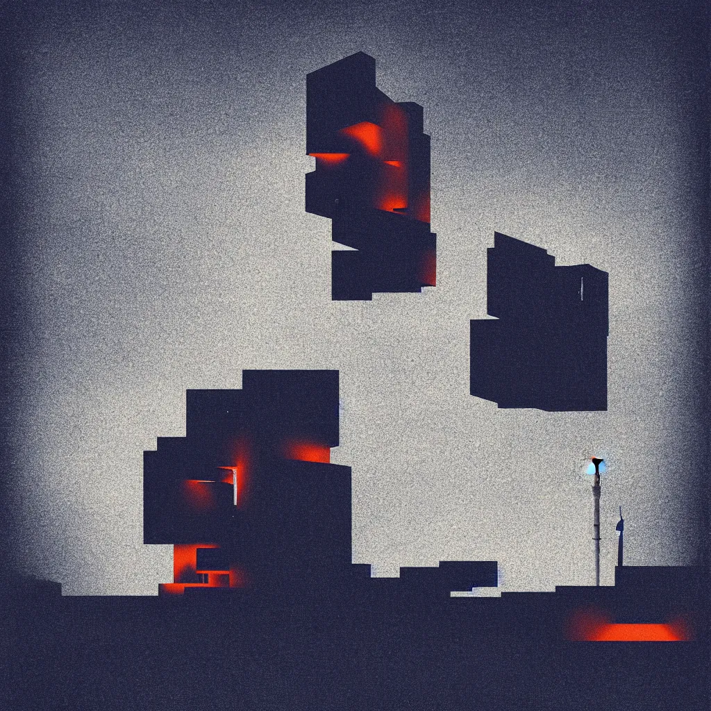 Image similar to spacex launch by, mads berg, karolis strautniekas, film noir, stippled light, dramatic lighting, editorial illustration, detailed, fine texture, matte print, art deco, brutalism, dark blue + dark orange, red, black, ( ( habitat 6 7 background ) )