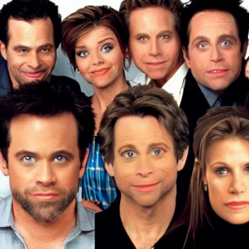 Image similar to the cast of its always sunny in philadelphia, in a scene of full house, photo realism, perfect face, realistic