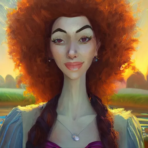 Image similar to a portrait of a woman in an animated disney movie, backwater bayou, oil painting, pale colors, high detail, 8 k, wide angle, trending on artstation,