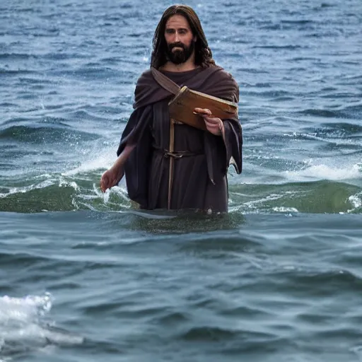 Image similar to Jesus Christ parting the seas