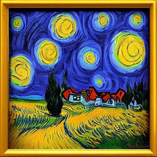 Prompt: pablo picaso painting in the style of van gogh