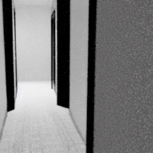 Prompt: the backrooms, liminal space, eerie, grainy footage, first person,