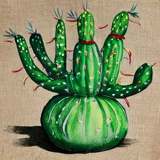 Prompt: dancing cactus