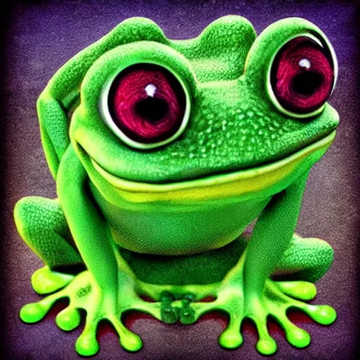 Image similar to “happy frog digital art”