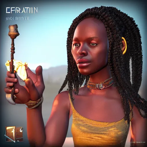 Image similar to ugly african princess, unreal engine 5,