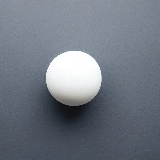 Prompt: A studio photo of a white ball on a gray background.